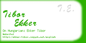 tibor ekker business card